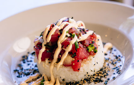 Poke with rice